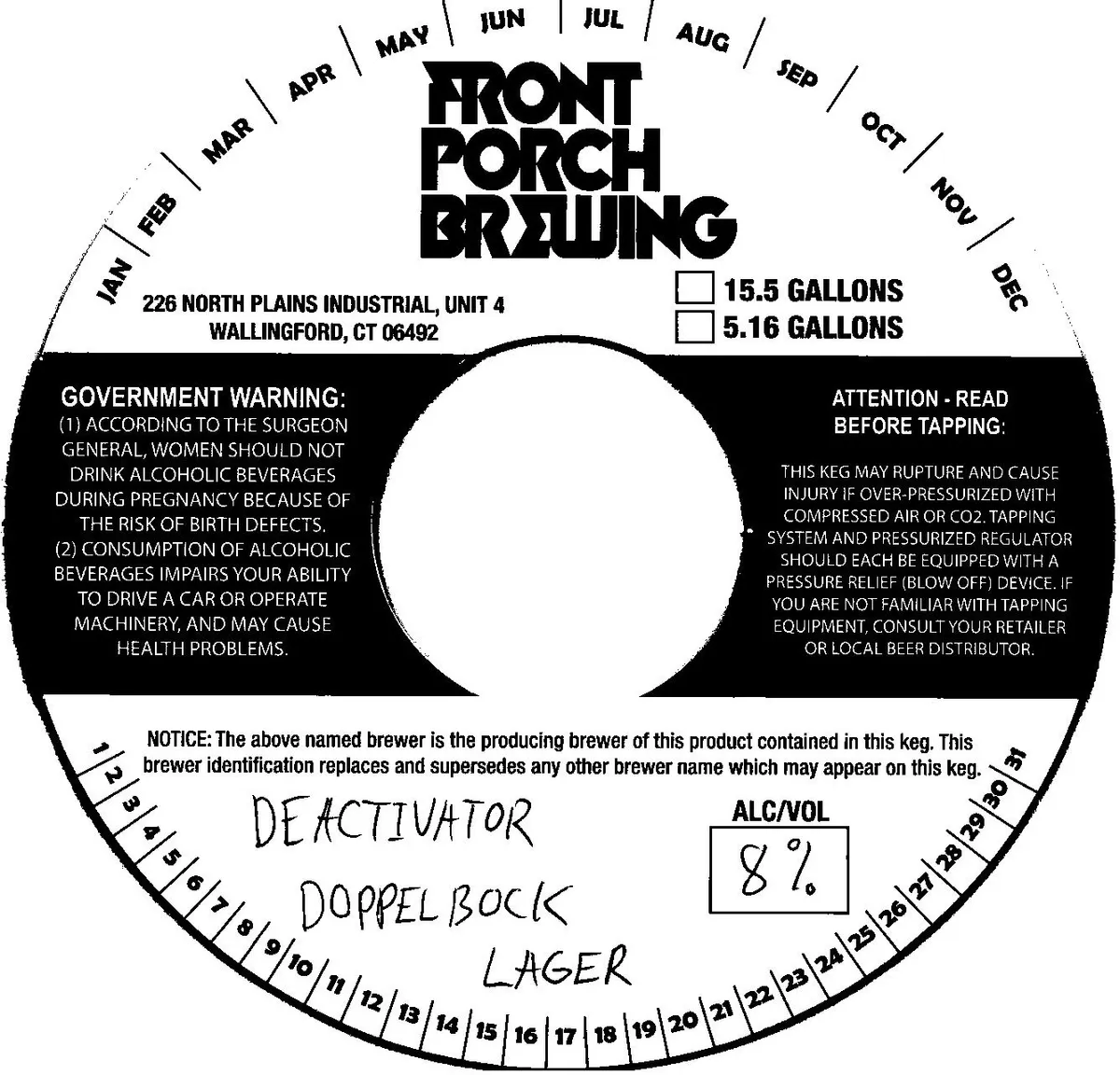 Doppelbock Lager — full label as filed with TTB