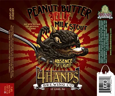 Peanut Butter + Jelly Milk Stout, Absence of Light label