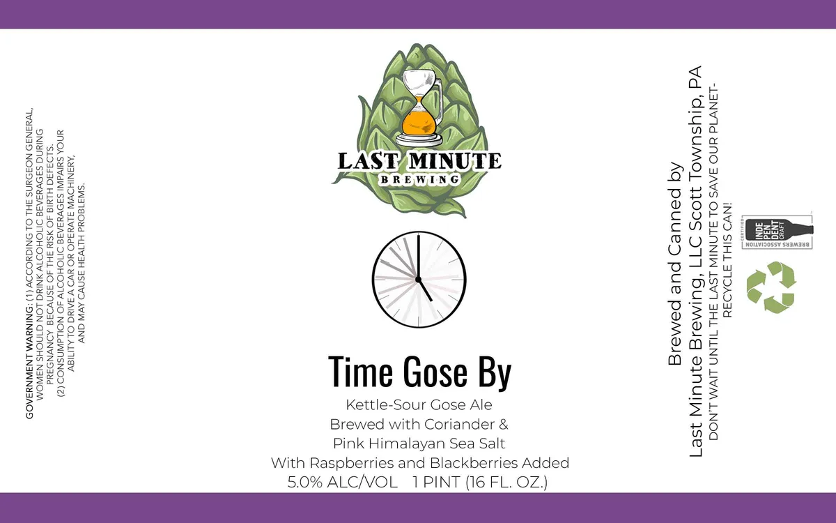 Time Gose By — full label as filed with TTB