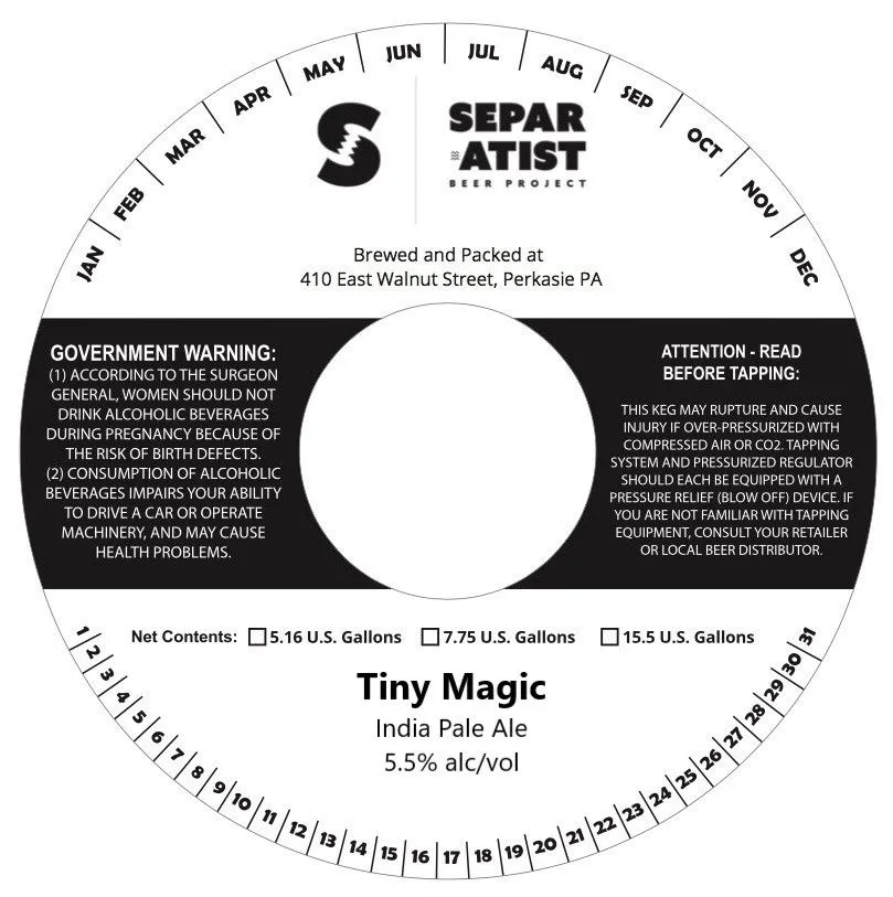 Tiny Magic — full label as filed with TTB