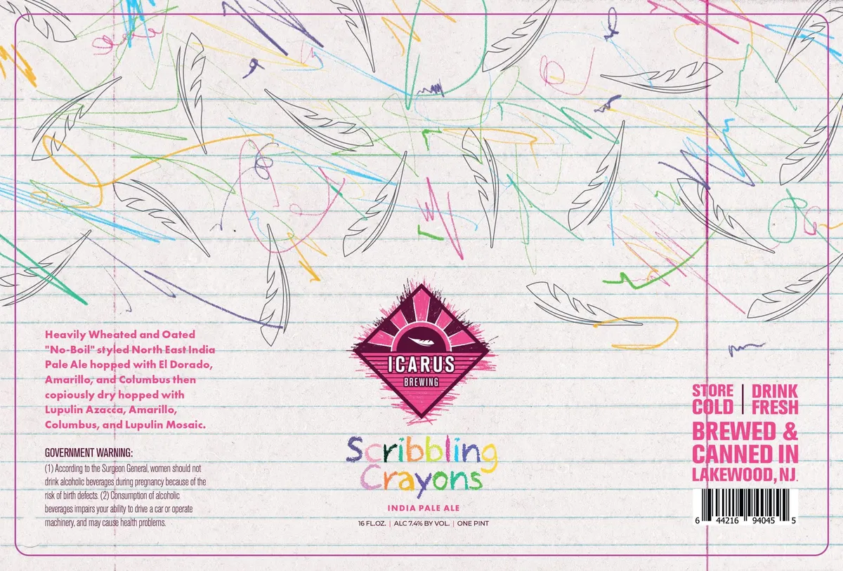 Scribbling Crayons — full label as filed with TTB