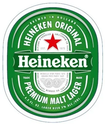 Heineken Original Premium Malt Lager label
