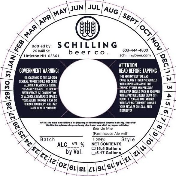 Biere de Miel — full label as filed with TTB