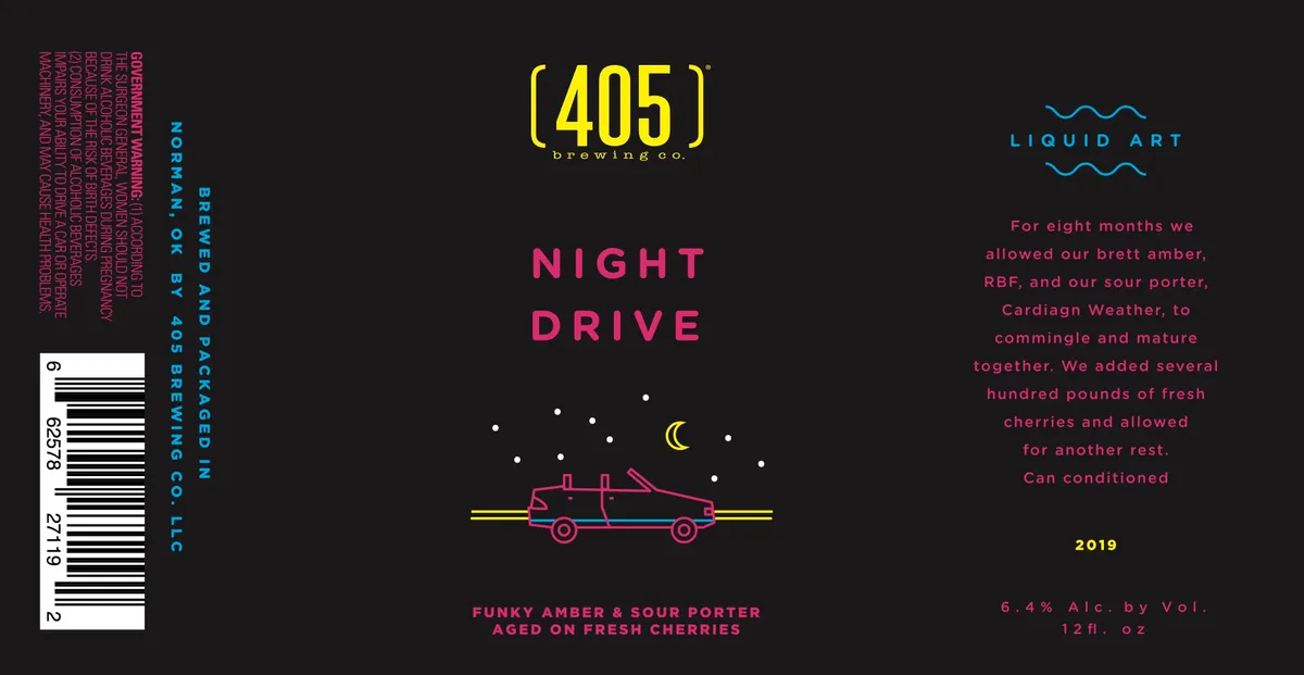Night Drive — full label as filed with TTB