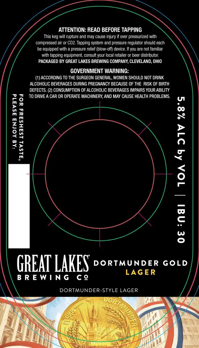 Dortmunder Gold Lager — full label as filed with TTB