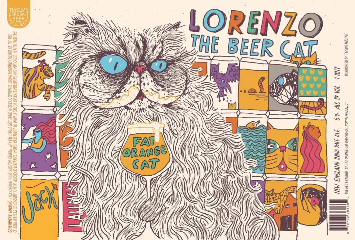 Lorenzo The Beer Cat — full label as filed with TTB