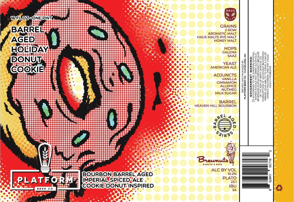 Barrel Aged Holiday Donut Cookie — full label as filed with TTB