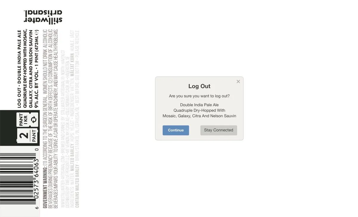 Log Out — full label as filed with TTB
