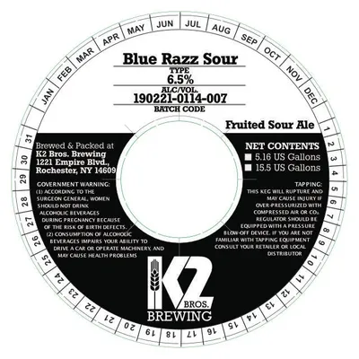 Blue Razz Sour label