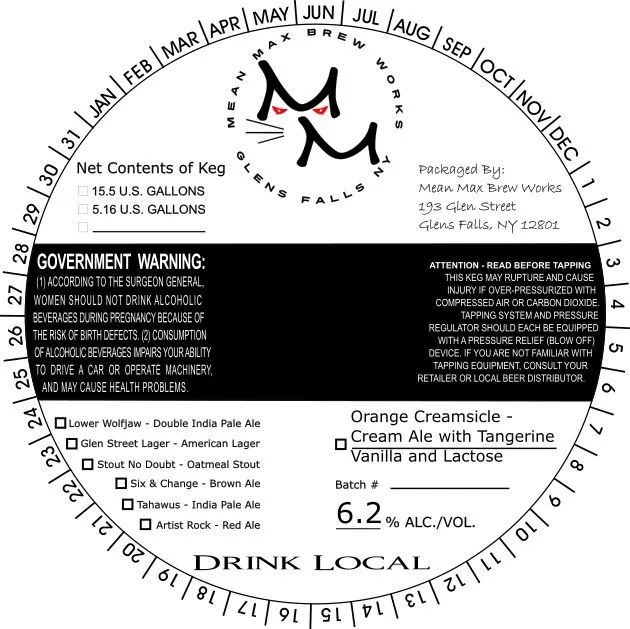 Orange Creamsicle — full label as filed with TTB