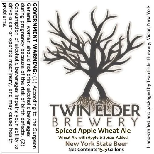 Spiced Apple Wheat Ale — full label as filed with TTB