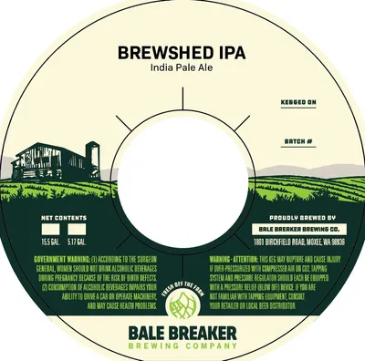 Brewshed IPA label