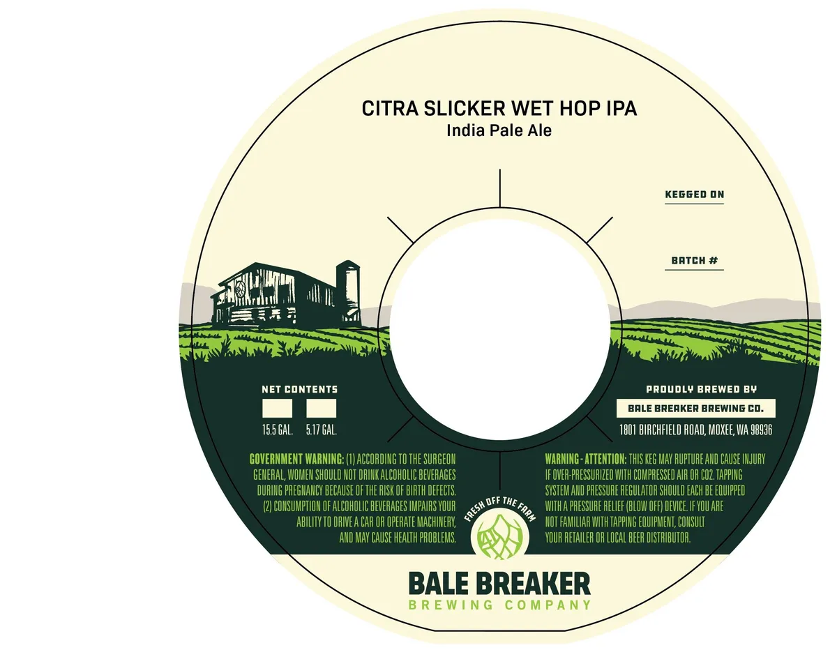 Citra Slicker Wet Hop IPA — full label as filed with TTB