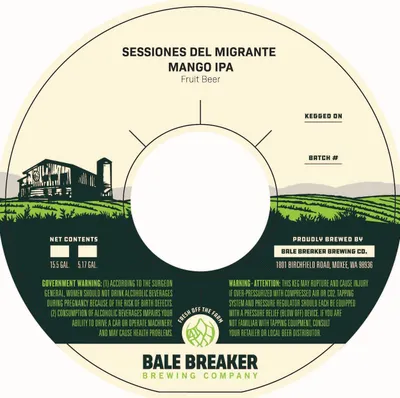 Sessiones Del Migrante Mango IPA label
