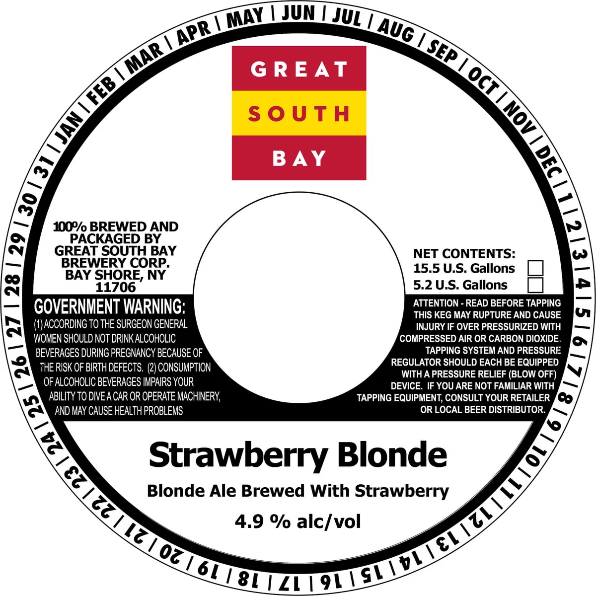 Strawberry Blonde Blonde Ale Brewed with Strawberry — full label as filed with TTB