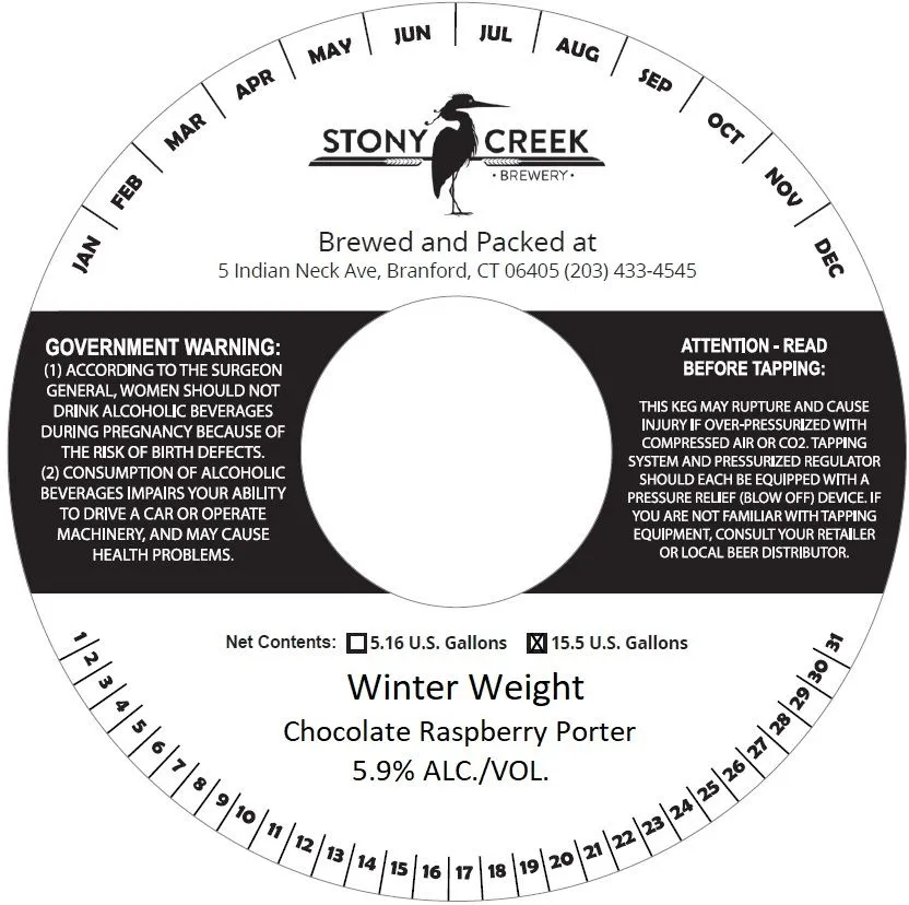 Winter Weight — full label as filed with TTB