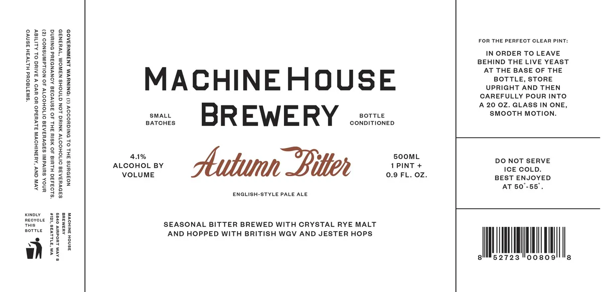 Autumn Bitter — full label as filed with TTB