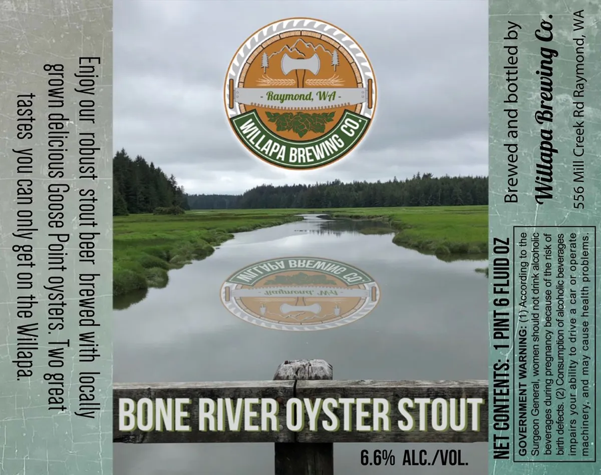 Bone River Oyster Stout — full label as filed with TTB