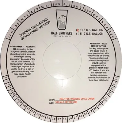 Half Fest Märzen Style Lager label