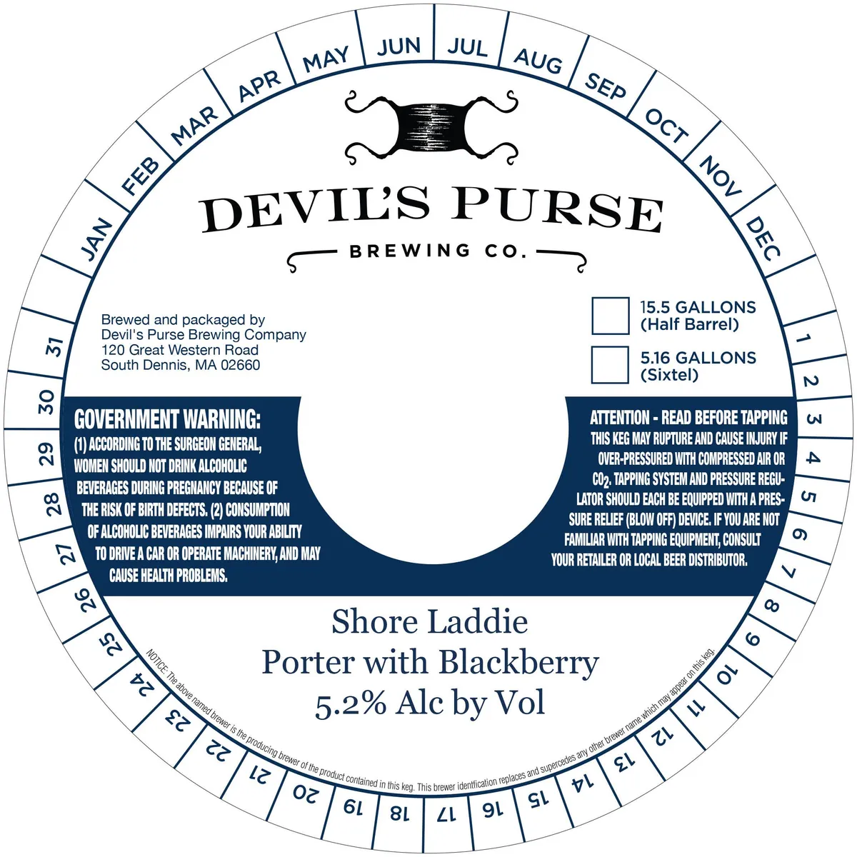 Shore Laddie Porter with Blackberry — full label as filed with TTB