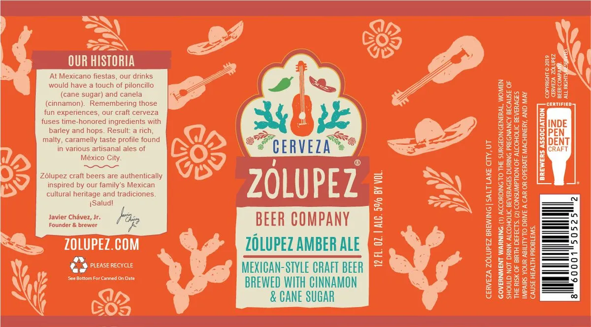 Zólupez Amber Ale — full label as filed with TTB
