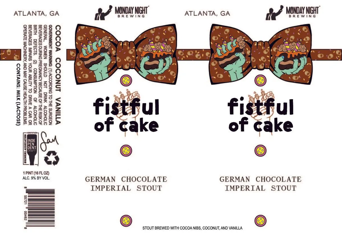 Fistful of Cake — full label as filed with TTB