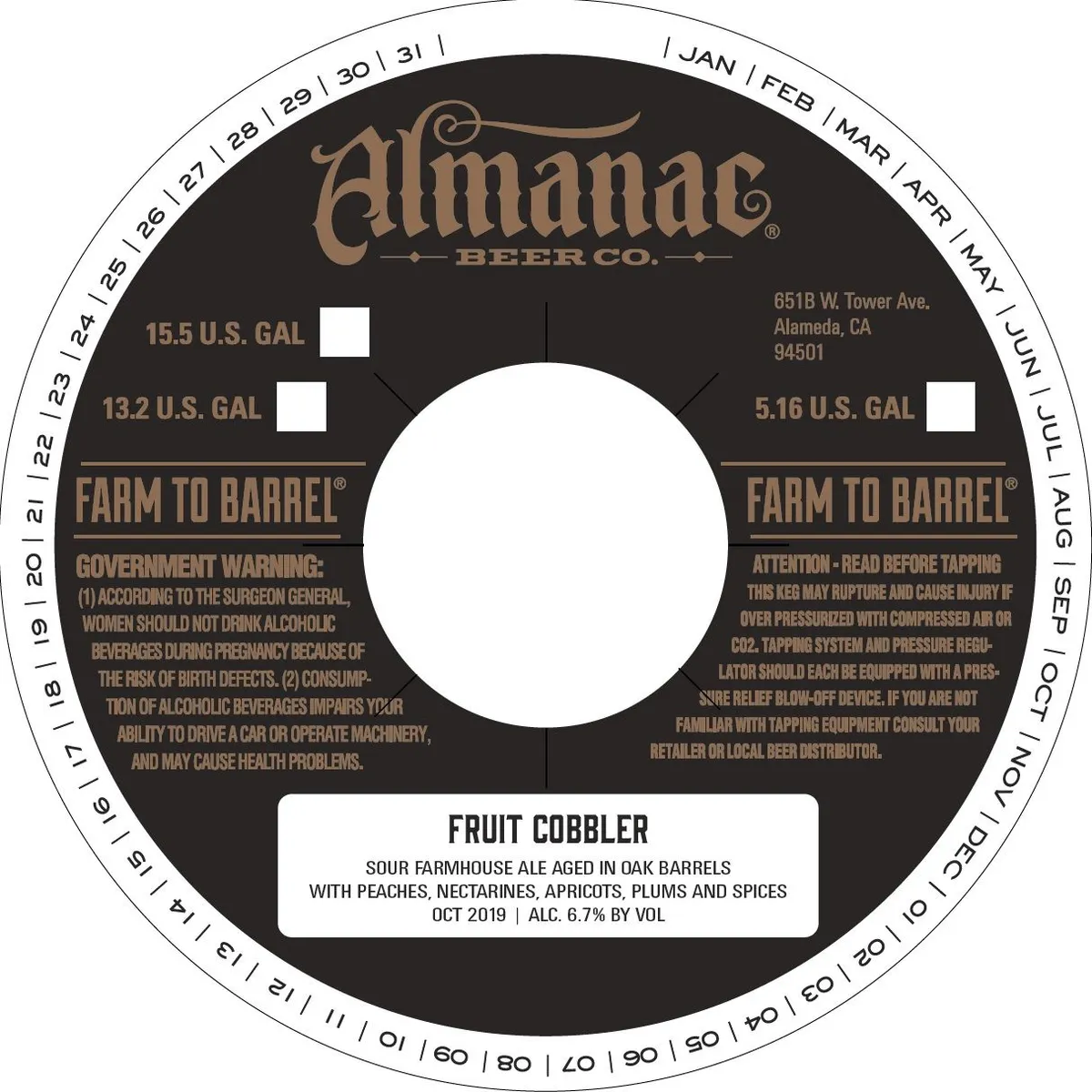 Fruit Cobbler — full label as filed with TTB