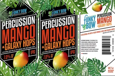 Percussion Mango & Galaxy Hops label