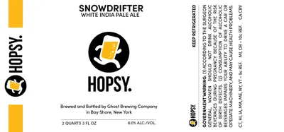 Snowdrifter White India Pale Ale label