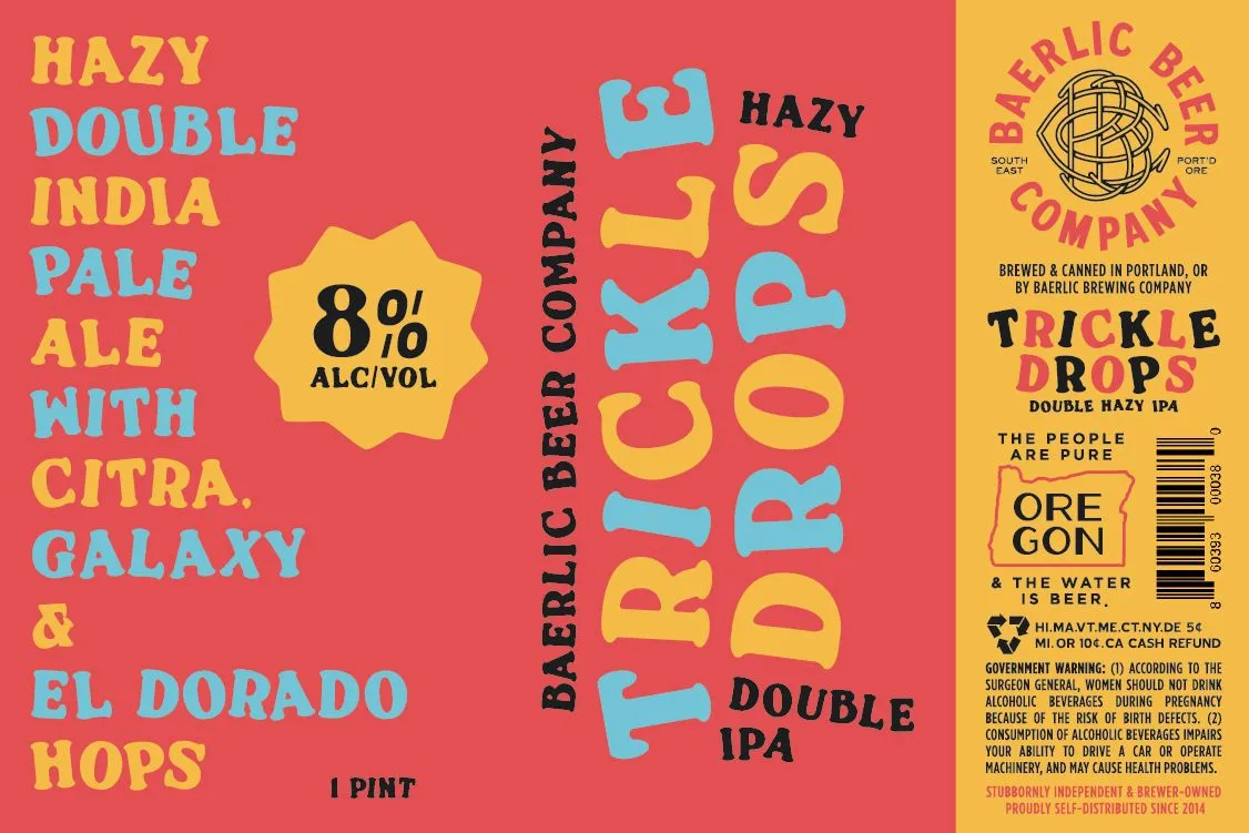 Trickle Drops — full label as filed with TTB