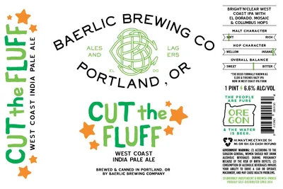 Cut the Fluff label