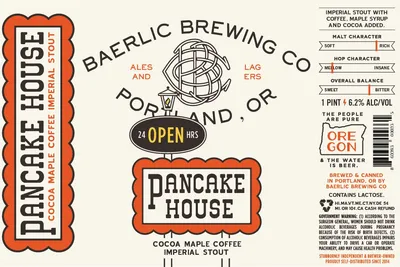 Pancake House Cocoa Maple Coffee Imperial Stout label
