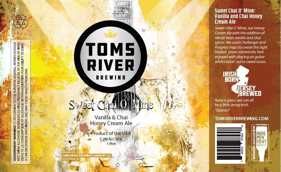 Sweet Chai O' Mine Vanilla & Chai Honey Cream Ale — full label as filed with TTB