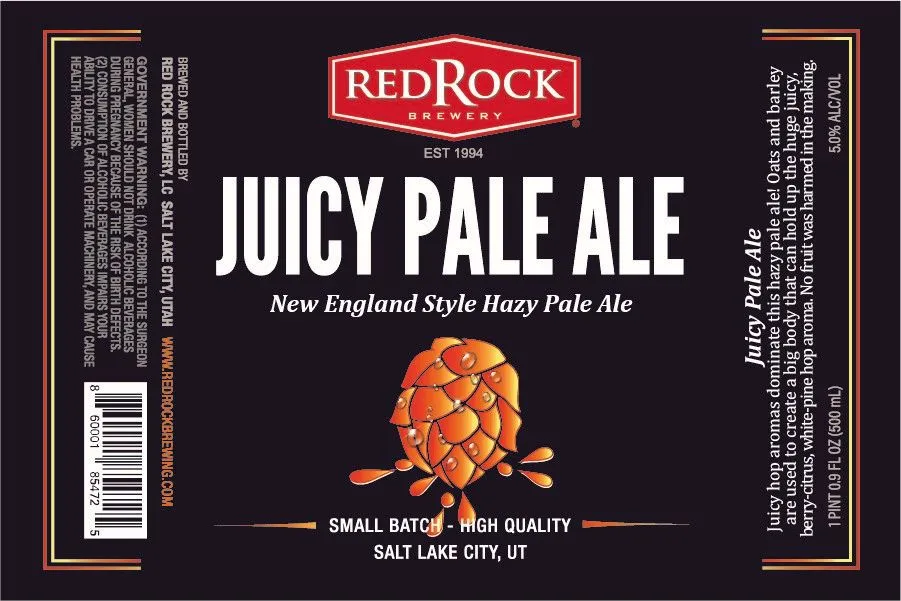Juicy Pale Ale — full label as filed with TTB
