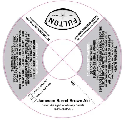 Jameson Barrel Brown Ale label