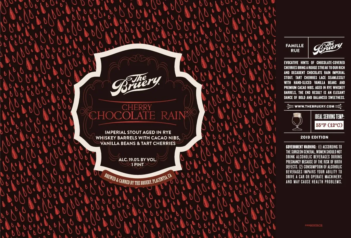 Cherry Chocolate Rain — full label as filed with TTB