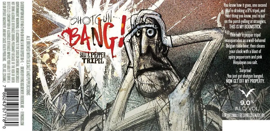 Shotgun Bang! Salt & Pepper Tripel — full label as filed with TTB