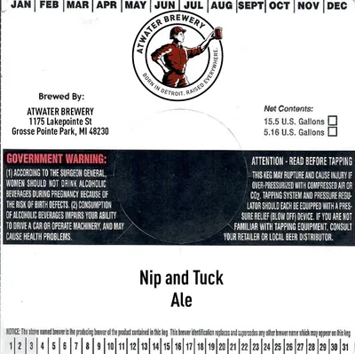 Nip and Tuck Ale label