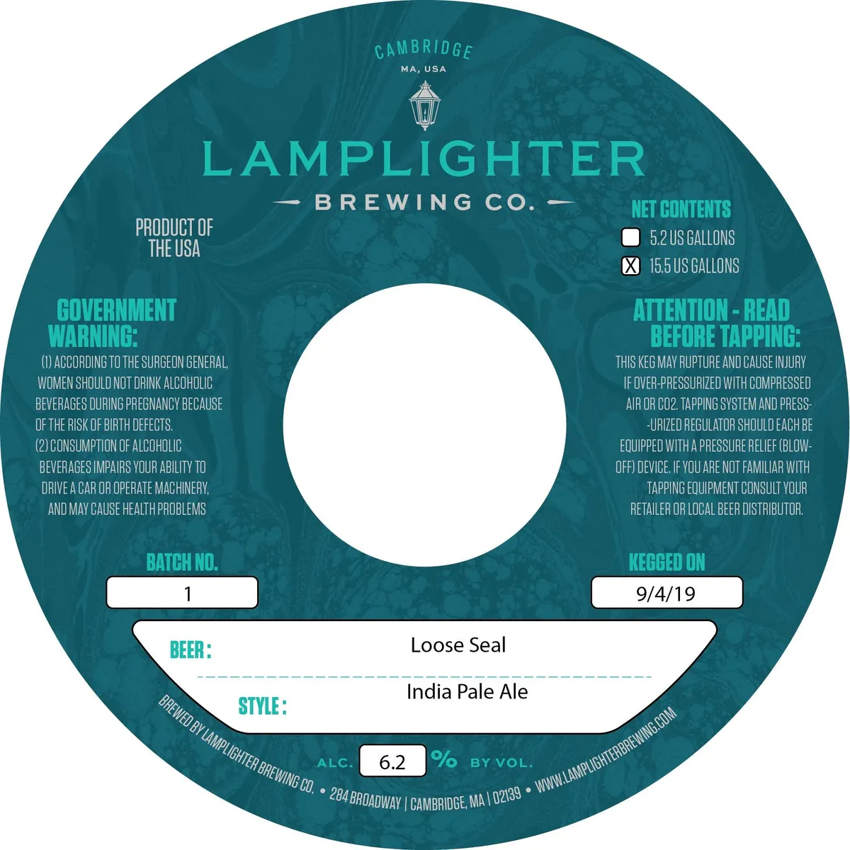 Loose Seal — full label as filed with TTB