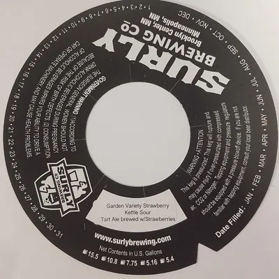 Garden Variety Strawberry Kettle Sour label