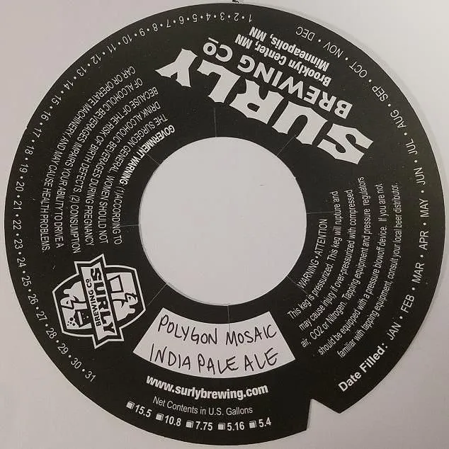 Polygon Mosaic India Pale Ale — full label as filed with TTB