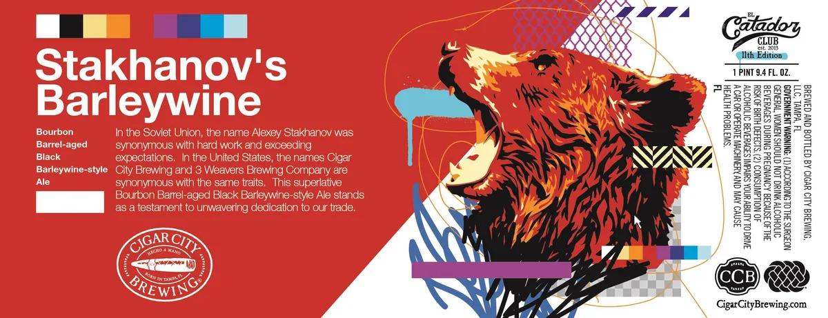Stakhanov's Barleywine — full label as filed with TTB
