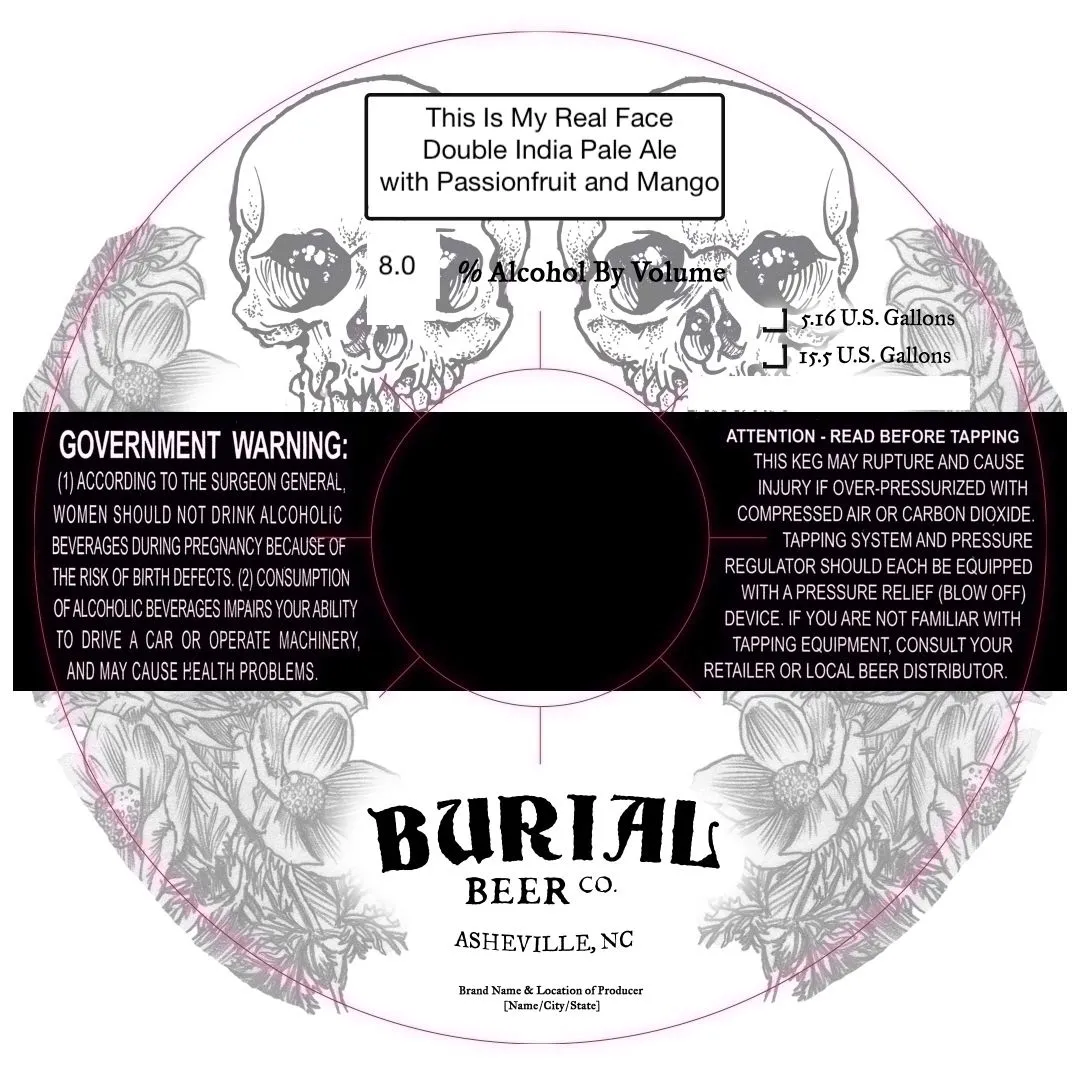 This Is My Real Face — full label as filed with TTB