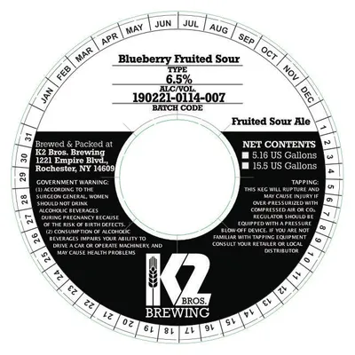 Blueberry Fruited Sour label