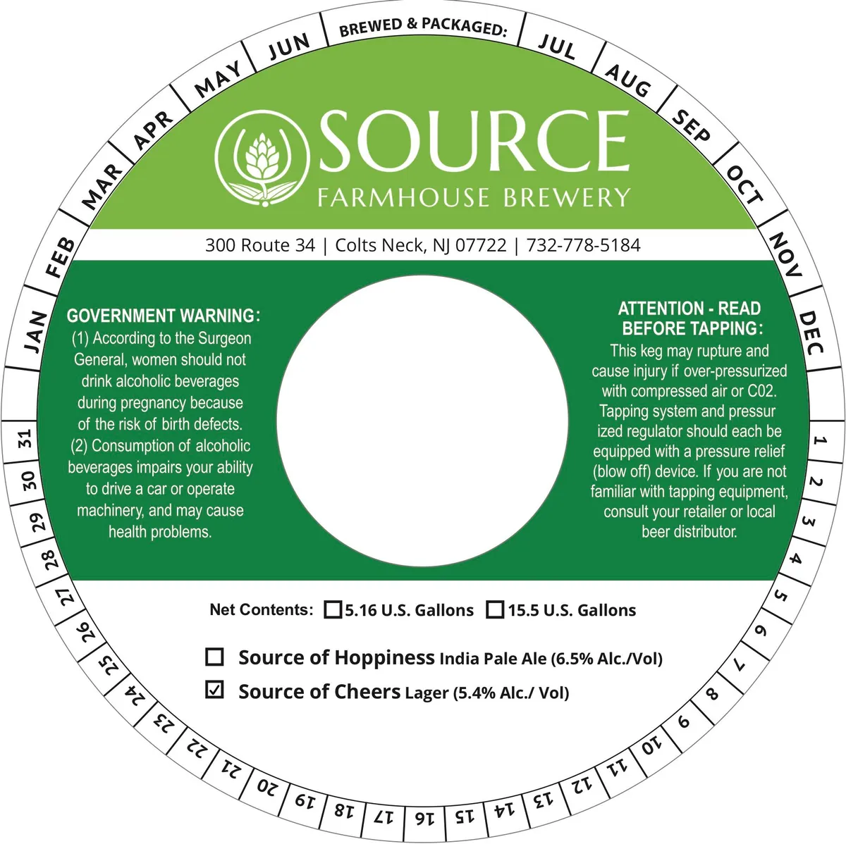 Source of Cheers — full label as filed with TTB
