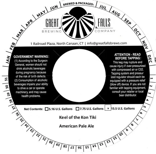 Keel of the Kon Tiki — full label as filed with TTB