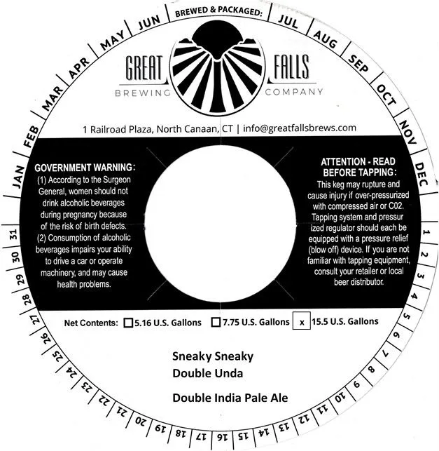 Sneaky Sneaky Double Unda — full label as filed with TTB