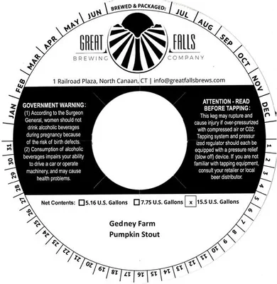 Gedney Farm Pumpkin Stout label