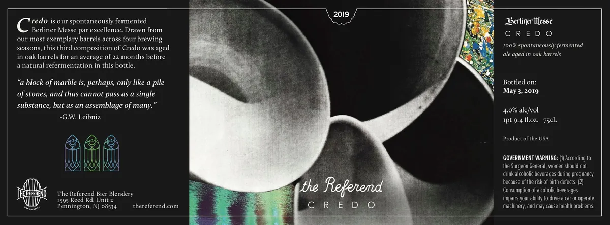 Berliner Messe: Credo — full label as filed with TTB