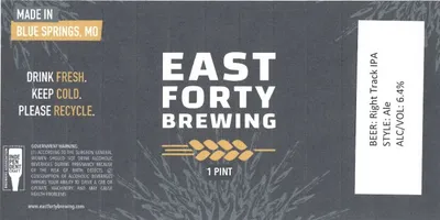 Right Track IPA label